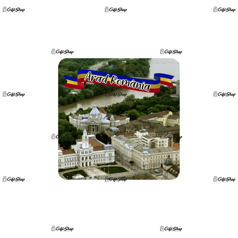 Arad romania, suport coster din lemn, model b